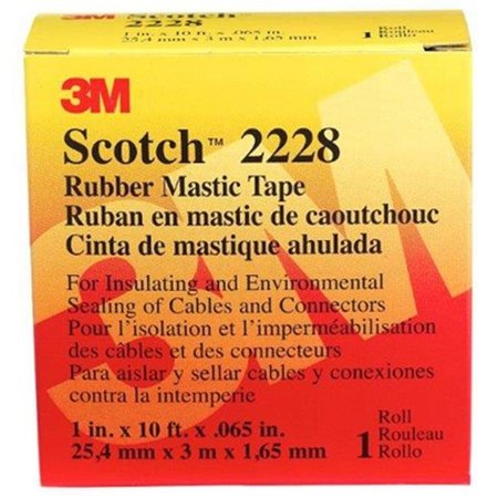 3M 3M 2228 1 in x 10 ft. Rubber Mastic Tape 812166